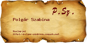 Polgár Szabina névjegykártya